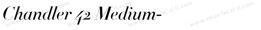 Chandler 42 Medium字体转换